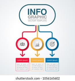Vector infographic template for diagram, graph, presentation, chart, business concept with 3 options.