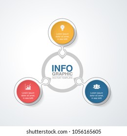 Vector infographic template for diagram, graph, presentation, chart, business concept with 3 options.