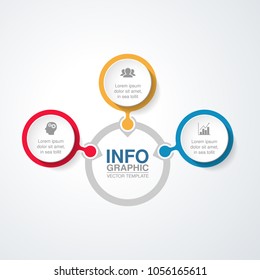 Vector infographic template for diagram, graph, presentation, chart, business concept with 3 options.