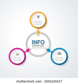 Vector infographic template for diagram, graph, presentation, chart, business concept with 3 options.