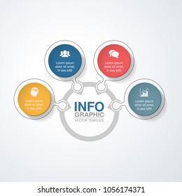 Vector infographic template for diagram, graph, presentation, chart, business concept with 4 options.