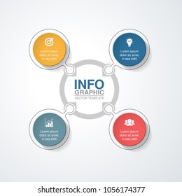 Vector infographic template for diagram, graph, presentation, chart, business concept with 4 options.