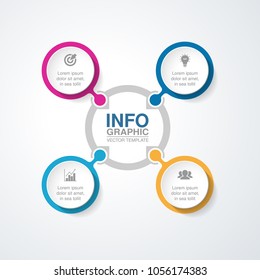 Vector infographic template for diagram, graph, presentation, chart, business concept with 4 options.