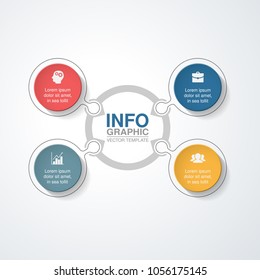 Vector infographic template for diagram, graph, presentation, chart, business concept with 4 options.