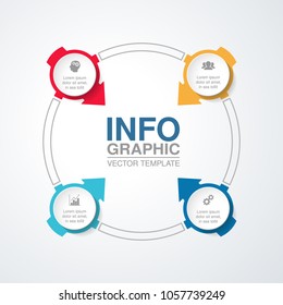 Vector infographic template for diagram, graph, presentation, chart, business concept with 4 options.
