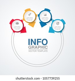 Vector infographic template for diagram, graph, presentation, chart, business concept with 4 options.