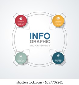 Vector infographic template for diagram, graph, presentation, chart, business concept with 4 options.