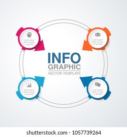 Vector infographic template for diagram, graph, presentation, chart, business concept with 4 options.
