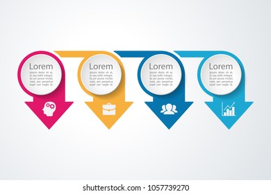 Vector infographic template for diagram, graph, presentation, chart, business concept with 4 options.