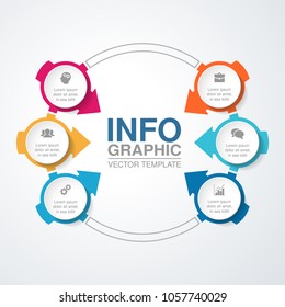 Vector infographic template for diagram, graph, presentation, chart, business concept with 6 options.