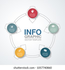 Vector infographic template for diagram, graph, presentation, chart, business concept with 5 options.