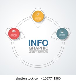 Vector infographic template for diagram, graph, presentation, chart, business concept with 3 options.