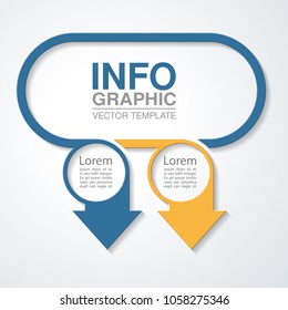 Vector infographic template for diagram, graph, presentation, chart, business concept with 2 options.