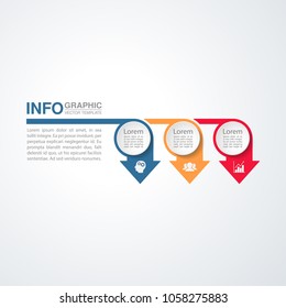 Vector infographic template for diagram, graph, presentation, chart, business concept with 3 options.