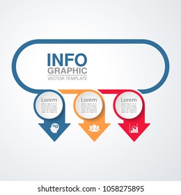Vector infographic template for diagram, graph, presentation, chart, business concept with 3 options.