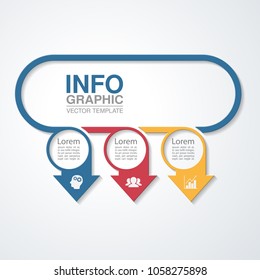 Vector infographic template for diagram, graph, presentation, chart, business concept with 3 options.