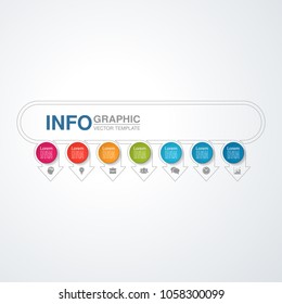 Vector infographic template for diagram, graph, presentation, chart, business concept with 7 options.
