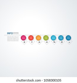 Vector infographic template for diagram, graph, presentation, chart, business concept with 7 options.
