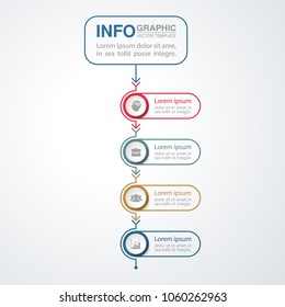 Vector infographic template for diagram, graph, presentation, chart, business concept with 4 options.