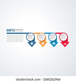 Vector infographic template for diagram, graph, presentation, chart, business concept with 4 options.