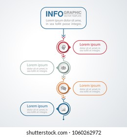 Vector infographic template for diagram, graph, presentation, chart, business concept with 4 options.