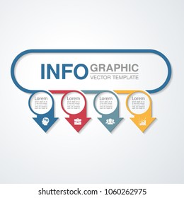 Vector infographic template for diagram, graph, presentation, chart, business concept with 4 options.