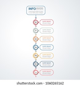 Vector infographic template for diagram, graph, presentation, chart, business concept with 7 options.