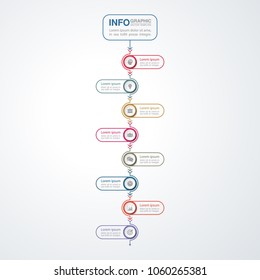 Vector infographic template for diagram, graph, presentation, chart, business concept with 8 options.