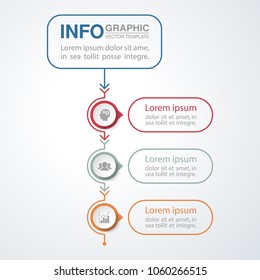 Vector infographic template for diagram, graph, presentation, chart, business concept with 3 options.