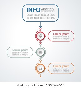 Vector infographic template for diagram, graph, presentation, chart, business concept with 3 options.
