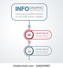 Vector infographic template for diagram, graph, presentation, chart, business concept with 2 options.