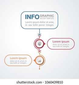 Vector infographic template for diagram, graph, presentation, chart, business concept with 2 options.