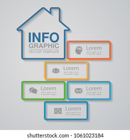 Vector infographic template for diagram, graph, presentation, chart, business concept with 5 options.
