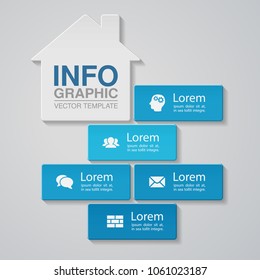 Vector infographic template for diagram, graph, presentation, chart, business concept with 5 options.
