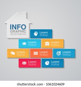 Vector infographic template for diagram, graph, presentation, chart, business concept with 8 options.