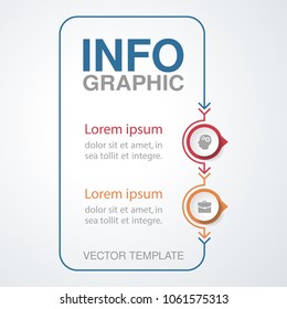Vector infographic template for diagram, graph, presentation, chart, business concept with 2 options.