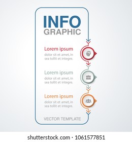 Vector infographic template for diagram, graph, presentation, chart, business concept with 3 options.