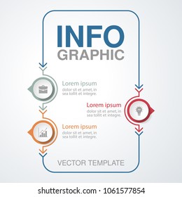 Vector infographic template for diagram, graph, presentation, chart, business concept with 3 options.