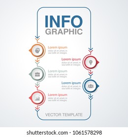 Vector infographic template for diagram, graph, presentation, chart, business concept with 5 options.
