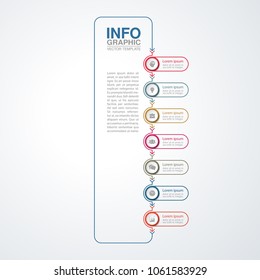 Vector infographic template for diagram, graph, presentation, chart, business concept with 7 options.