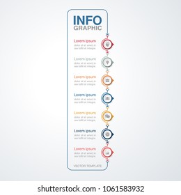 Vector infographic template for diagram, graph, presentation, chart, business concept with 7 options.