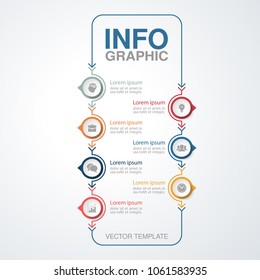 Vector infographic template for diagram, graph, presentation, chart, business concept with 7 options.