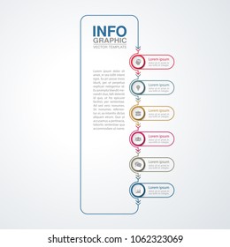 Vector infographic template for diagram, graph, presentation, chart, business concept with 6 options.