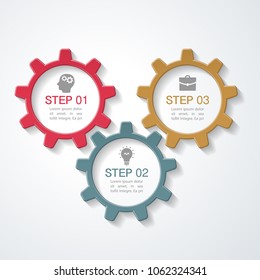 Vector infographic template for diagram, graph, presentation, chart, business concept with 3 options.