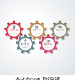 Vector infographic template for diagram, graph, presentation, chart, business concept with 5 options.