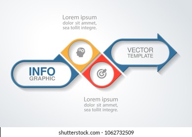 Vector infographic template for diagram, graph, presentation, chart, business concept with 2 options.