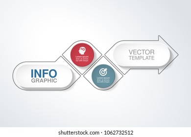 Vector infographic template for diagram, graph, presentation, chart, business concept with 2 options.