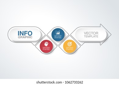 Vector infographic template for diagram, graph, presentation, chart, business concept with 3 options.