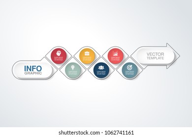 Vector infographic template for diagram, graph, presentation, chart, business concept with 6 options.