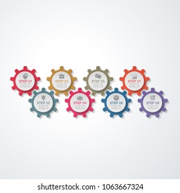 Vector infographic template for diagram, graph, presentation, chart, business concept with 8 options.